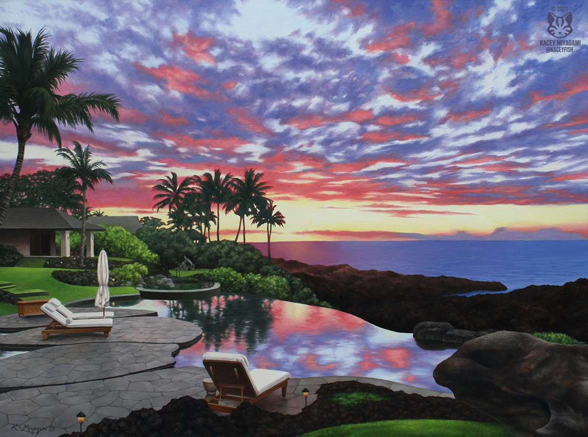 Landscape Painting - Hawaiian Sunset