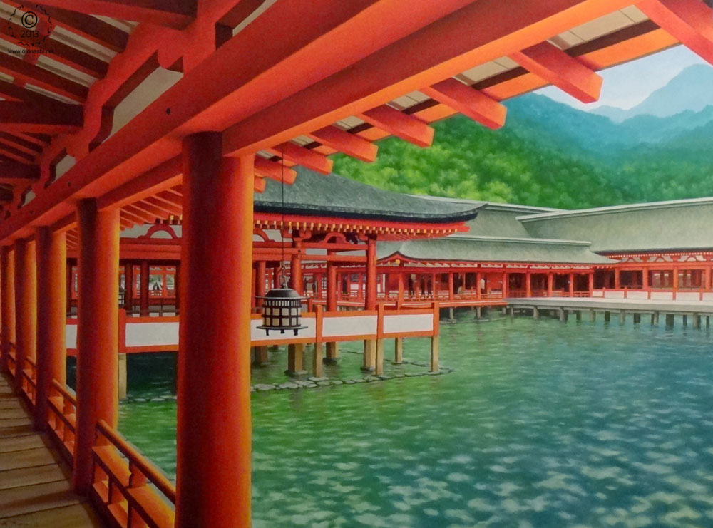 Landscape Painting - Itsukushima Shrine, Japan